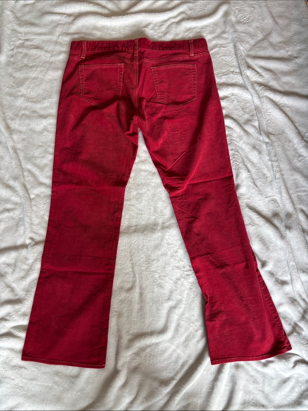 Old Navy Red Corduroy Pants 2005 Y2K vintage - Picture 3 of 10